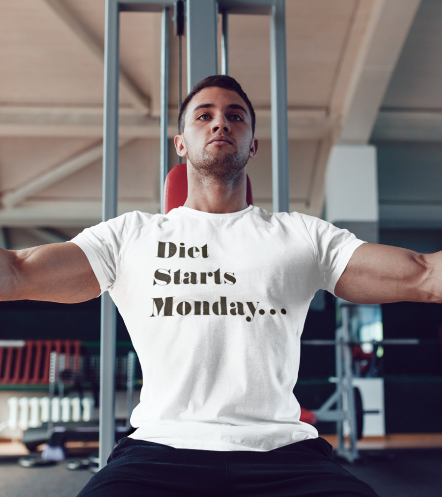 Diet Starts Monday Humorous Quote For Procrastinators T-Shirt