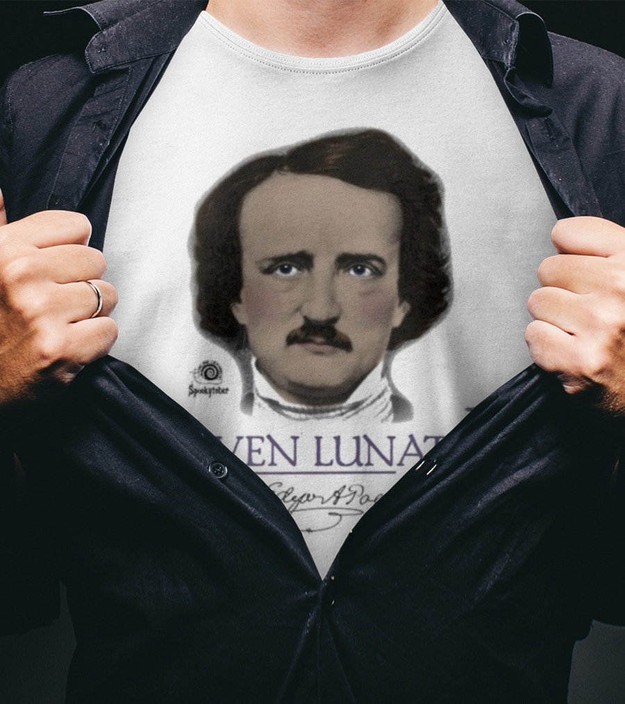 Raven Lunatic Edgar Allan Poe T-Shirt