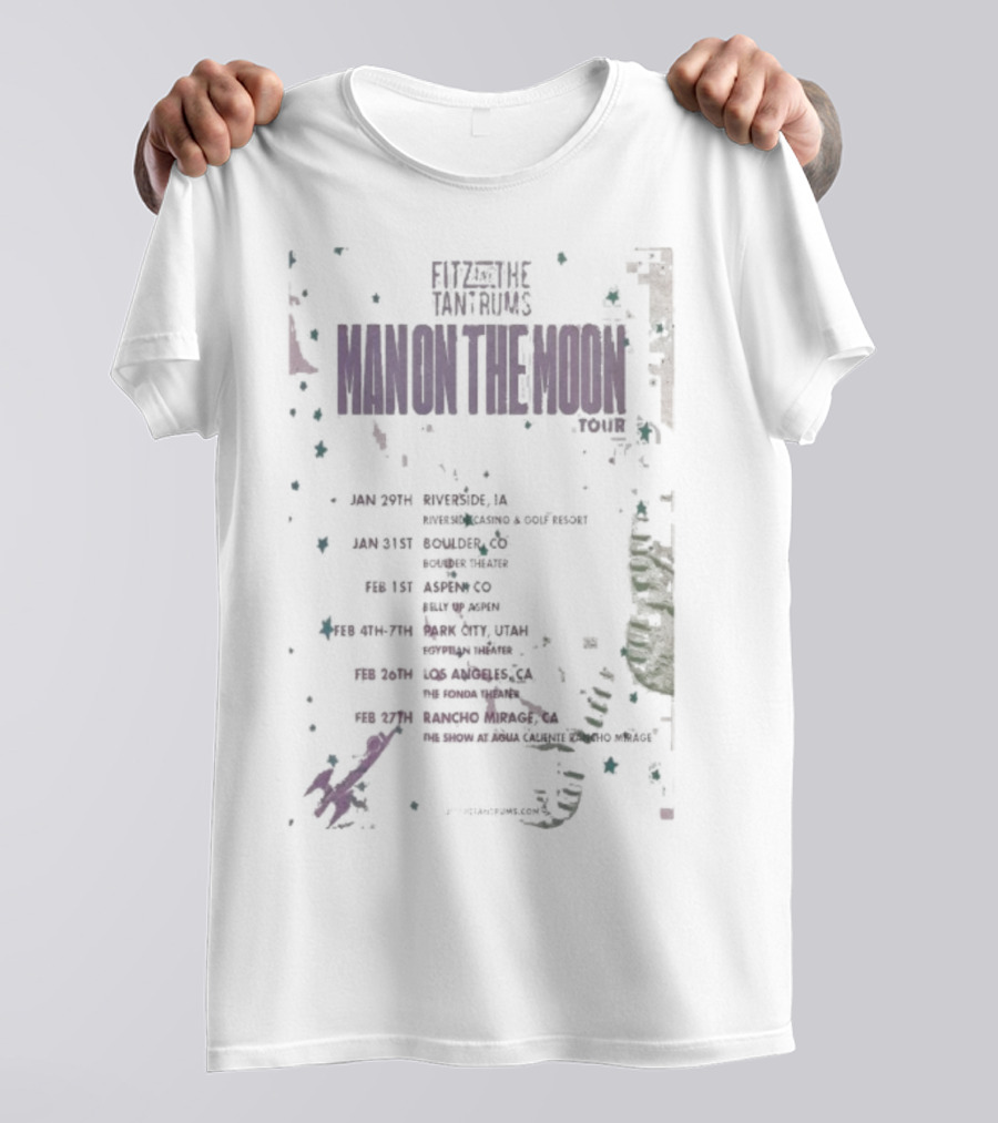 Fitz And The Tantrums Man On The Moon Tour 2026 Summer Dates Featuring Special Guest Locations T-Shirt