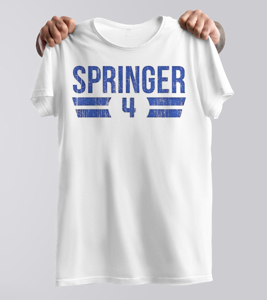 Springer Number 4 Vintage Toronto Blue Jays Baseball 2025 T-Shirt