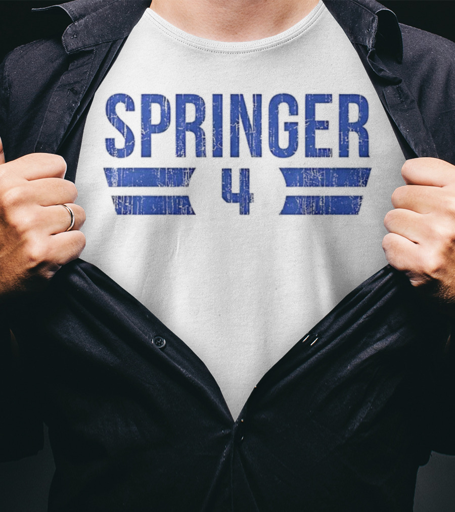 Springer Number 4 Vintage Toronto Blue Jays Baseball 2025 T-Shirt
