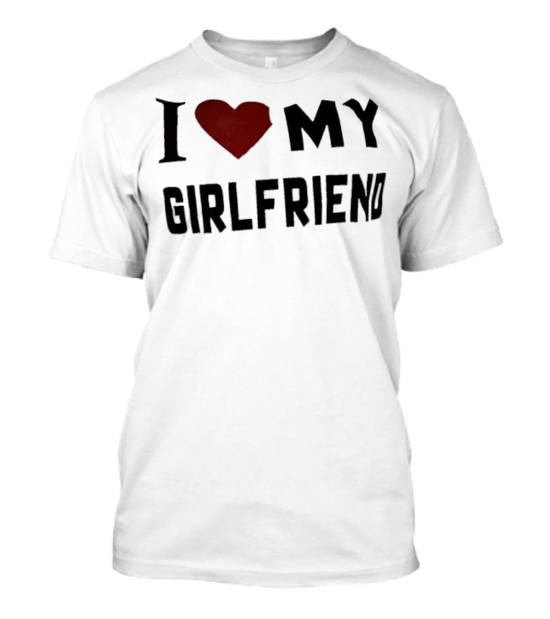 I Love My Girlfriend Heart Red T-Shirt