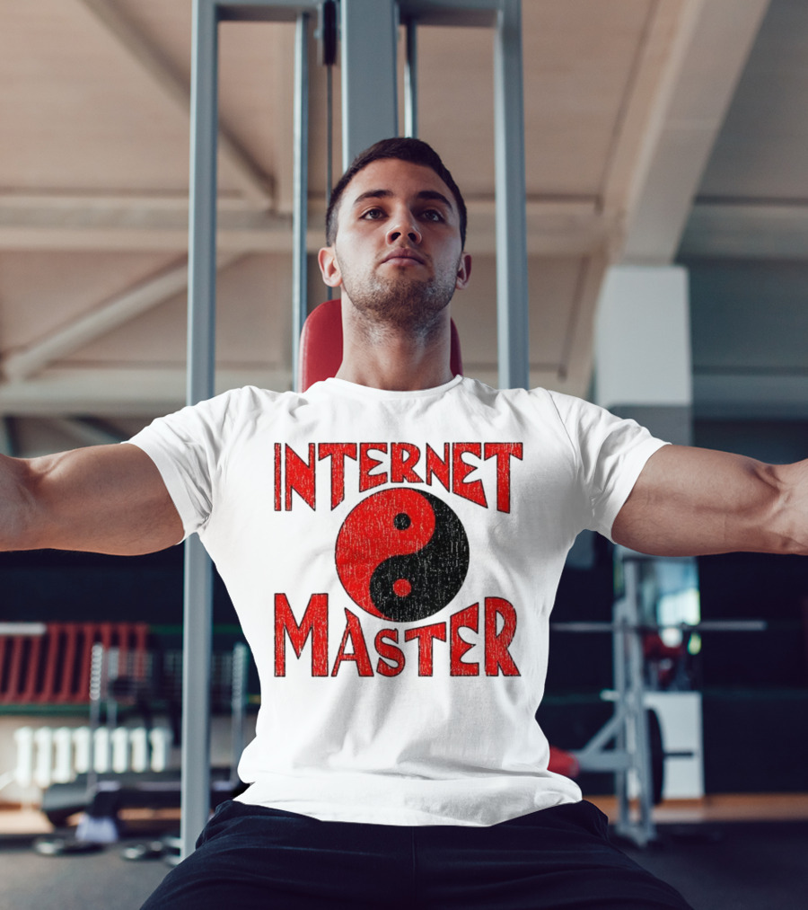 Internet Master Yin Yang Symbol Retro Design T-Shirt