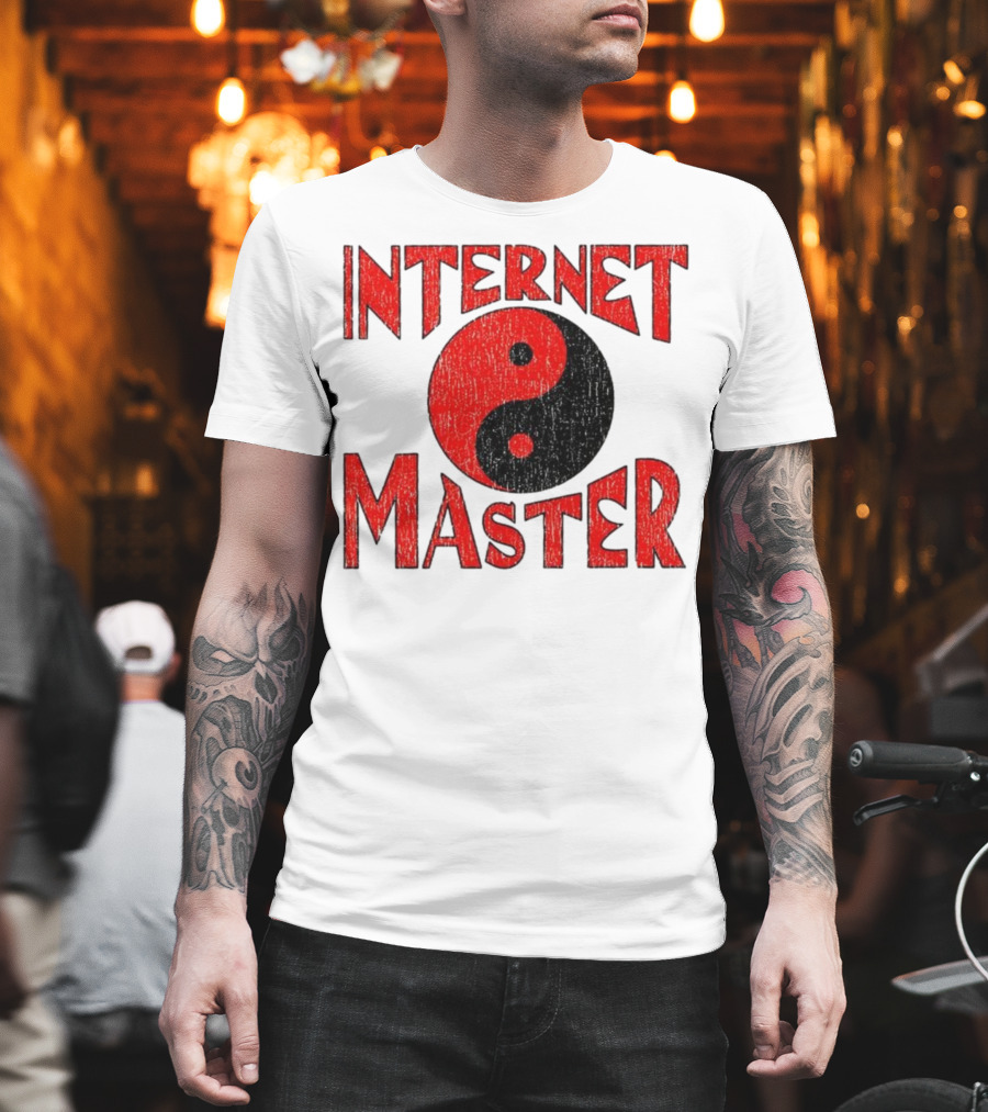 Internet Master Yin Yang Symbol Retro Design T-Shirt
