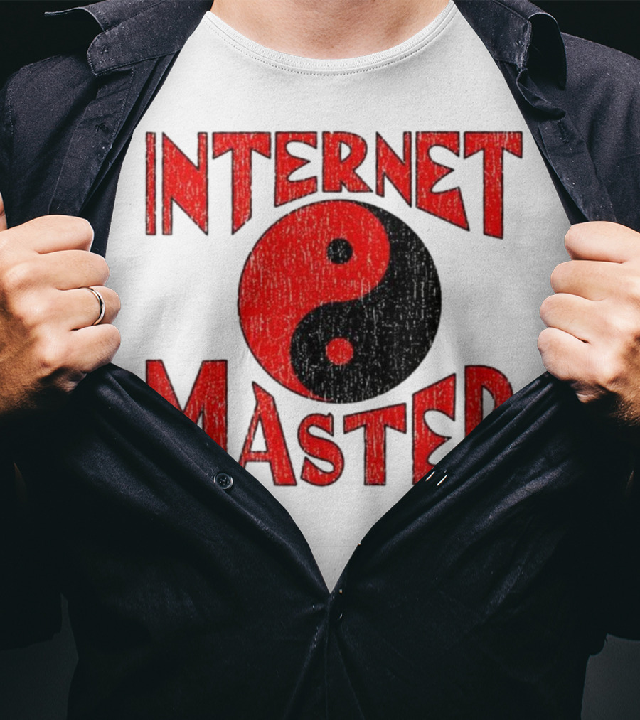 Internet Master Yin Yang Symbol Retro Design T-Shirt
