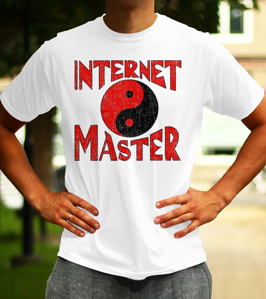 Internet Master Yin Yang Symbol Retro Design T-Shirt