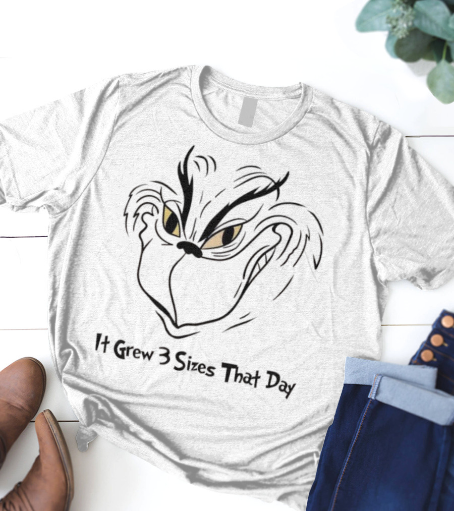 It Grew 3 Sizes That Day Grinch Eyes Yellow Darkness T-Shirt