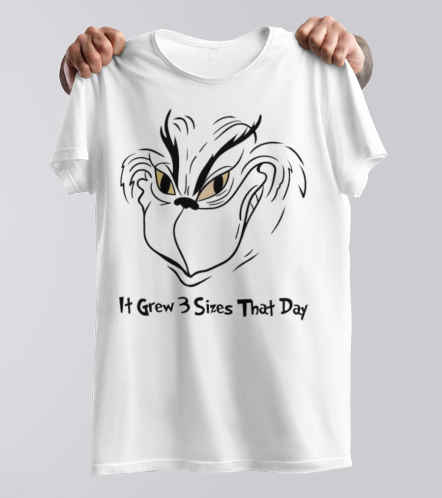 It Grew 3 Sizes That Day Grinch Eyes Yellow Darkness T-Shirt