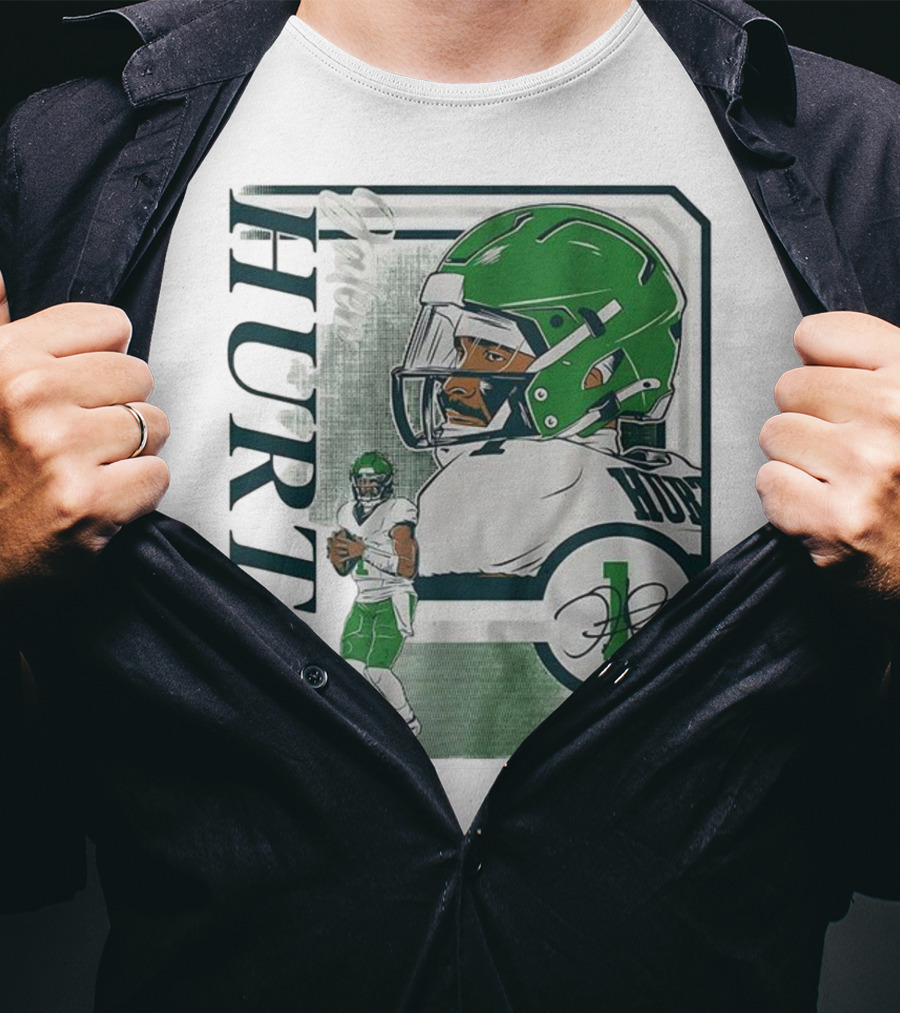Jalen Hurts Philadelphia Eagles Football Collage Frame Signature HURTS 1 T-Shirt