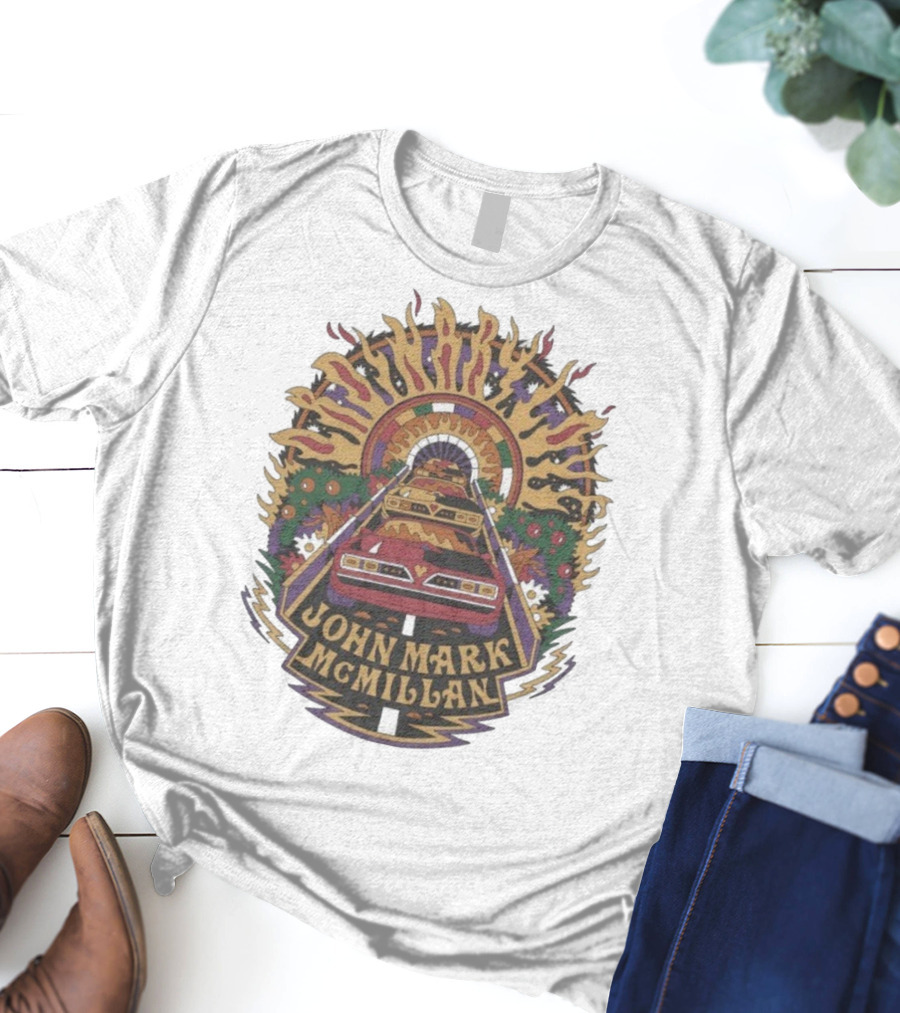 John Mark McMillan Cars And Tunnel Psychedelic Art T-Shirt