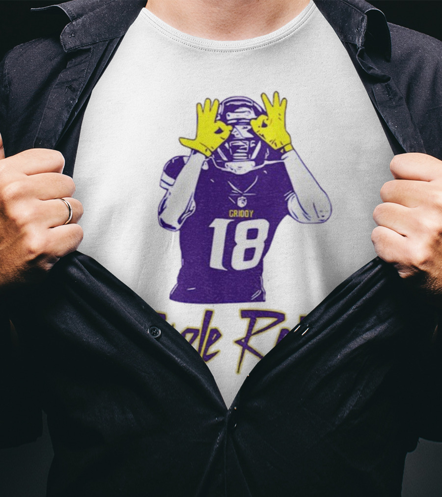 Justin Jefferson Griddy Purple Reign Minnesota Vikings Football 18 T-Shirt