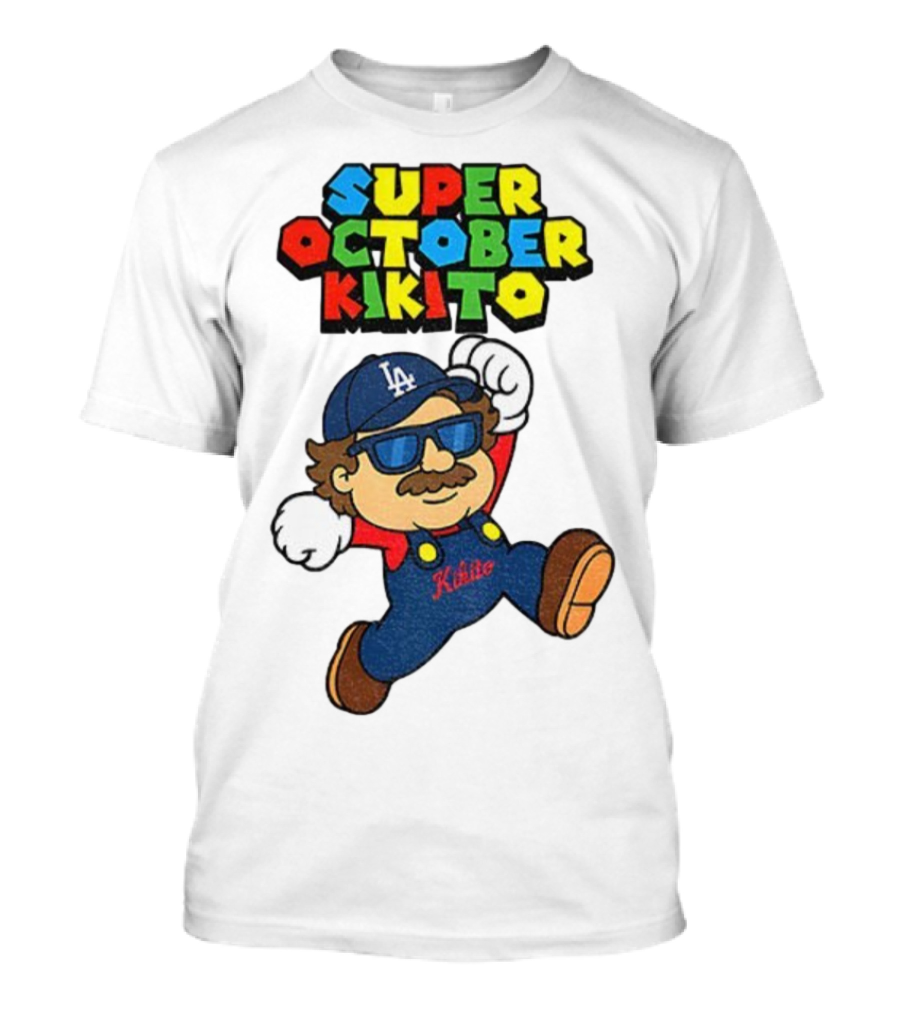 Super October Kikito LA Dodgers Baseball Character With Sunglasses T-Shirt