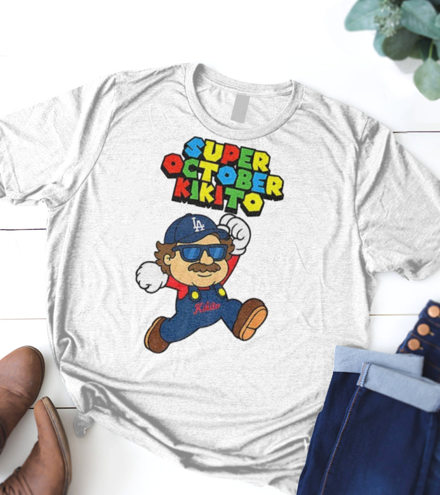 Super October Kikito LA Dodgers Baseball Character With Sunglasses T-Shirt
