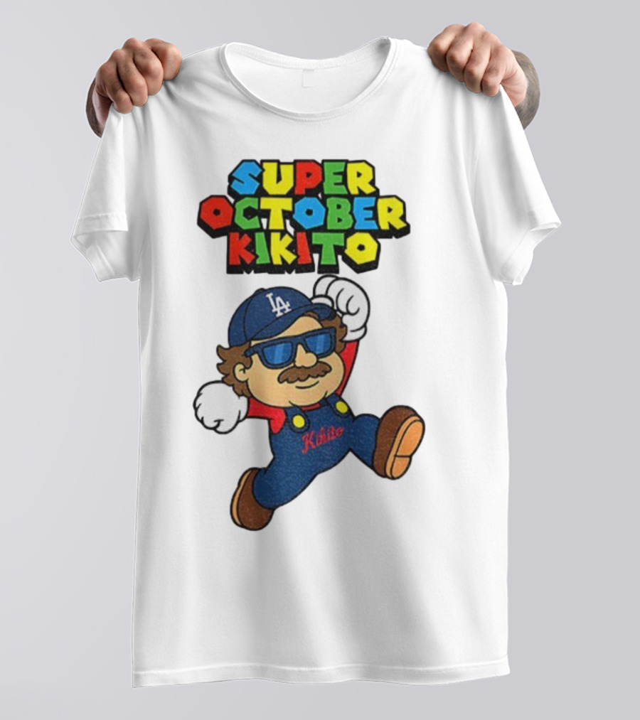 Super October Kikito LA Dodgers Baseball Character With Sunglasses T-Shirt