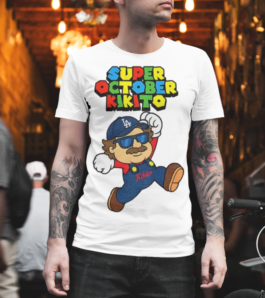 Super October Kikito LA Dodgers Baseball Character With Sunglasses T-Shirt