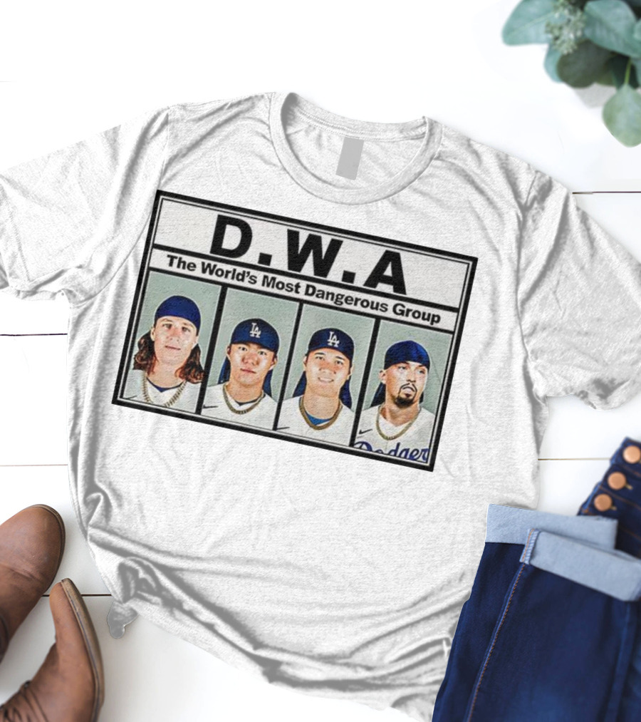 Los Angeles Dodgers D.W.A The World’s Most Dangerous Group T-Shirt