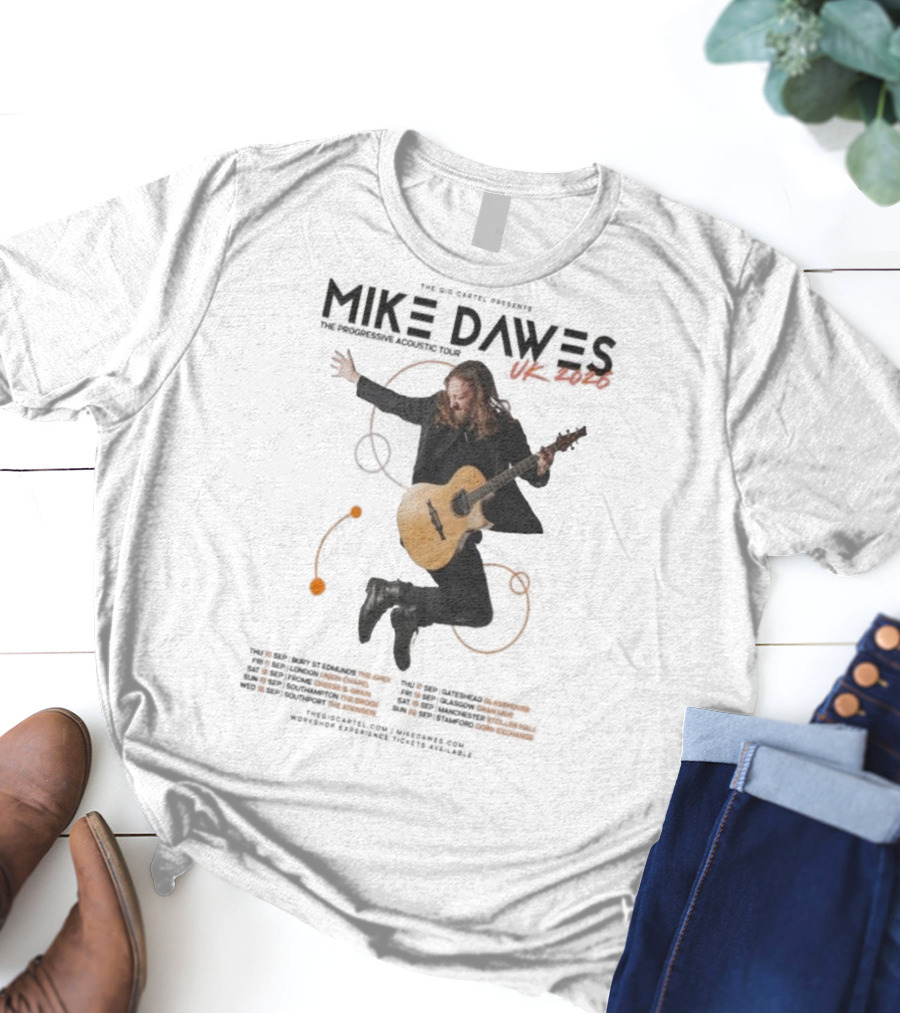 Mike Dawes UK Tour 2026 Progressive Acoustic Experience T-Shirt