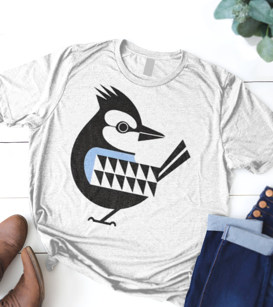 Toronto Blue Jays Retro Blue Bird Baseball Illustration T-Shirt