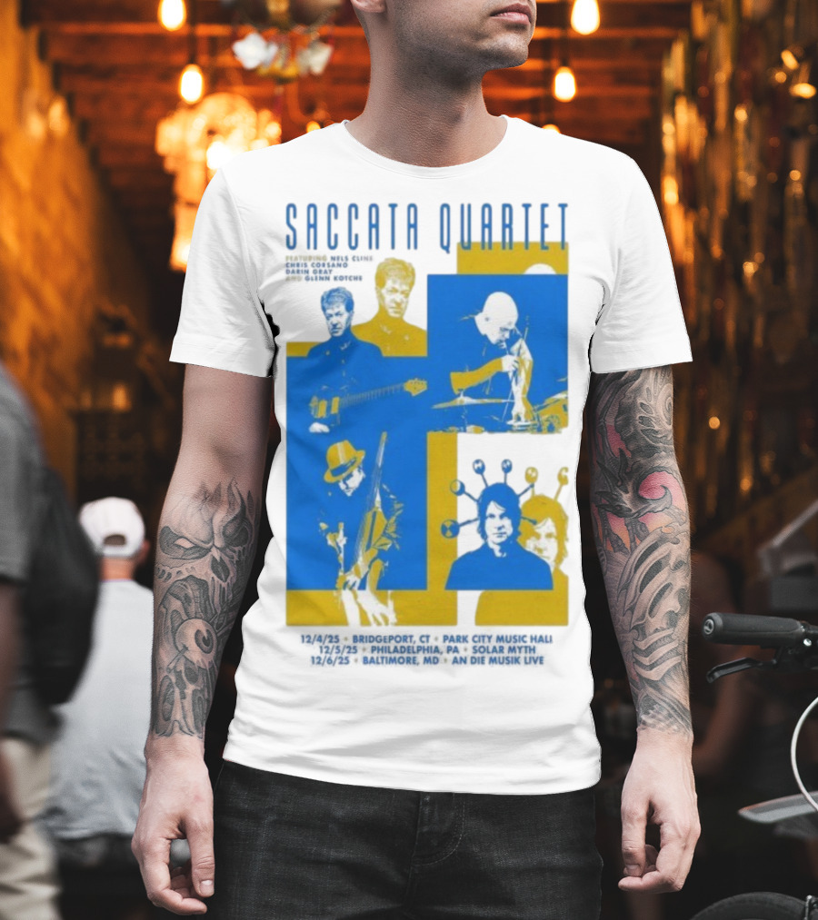 Saccata Quartet Tour December 2025 European Jazz Fusion Concert Dates T-Shirt