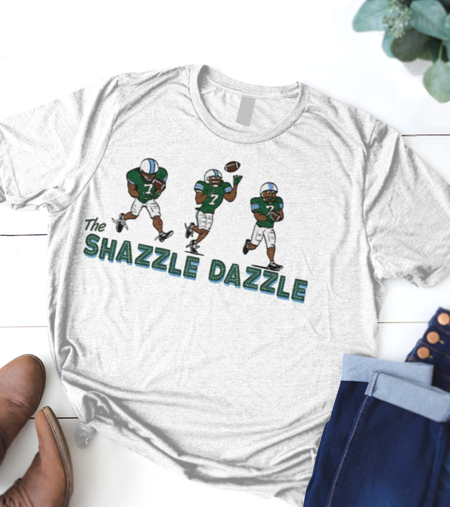 Shazz Preston Cartoon The Shazzle Dazzle Tulane Green Wave Football NFL 2025 T-Shirt