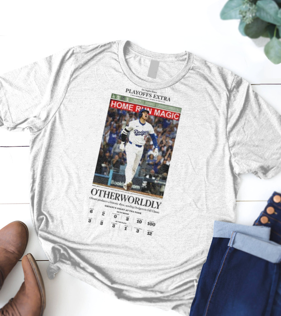 Dodgers NLCS Playoff Extra Shohei Ohtani Home Run Magic 2025 Victory Highlights T-Shirt