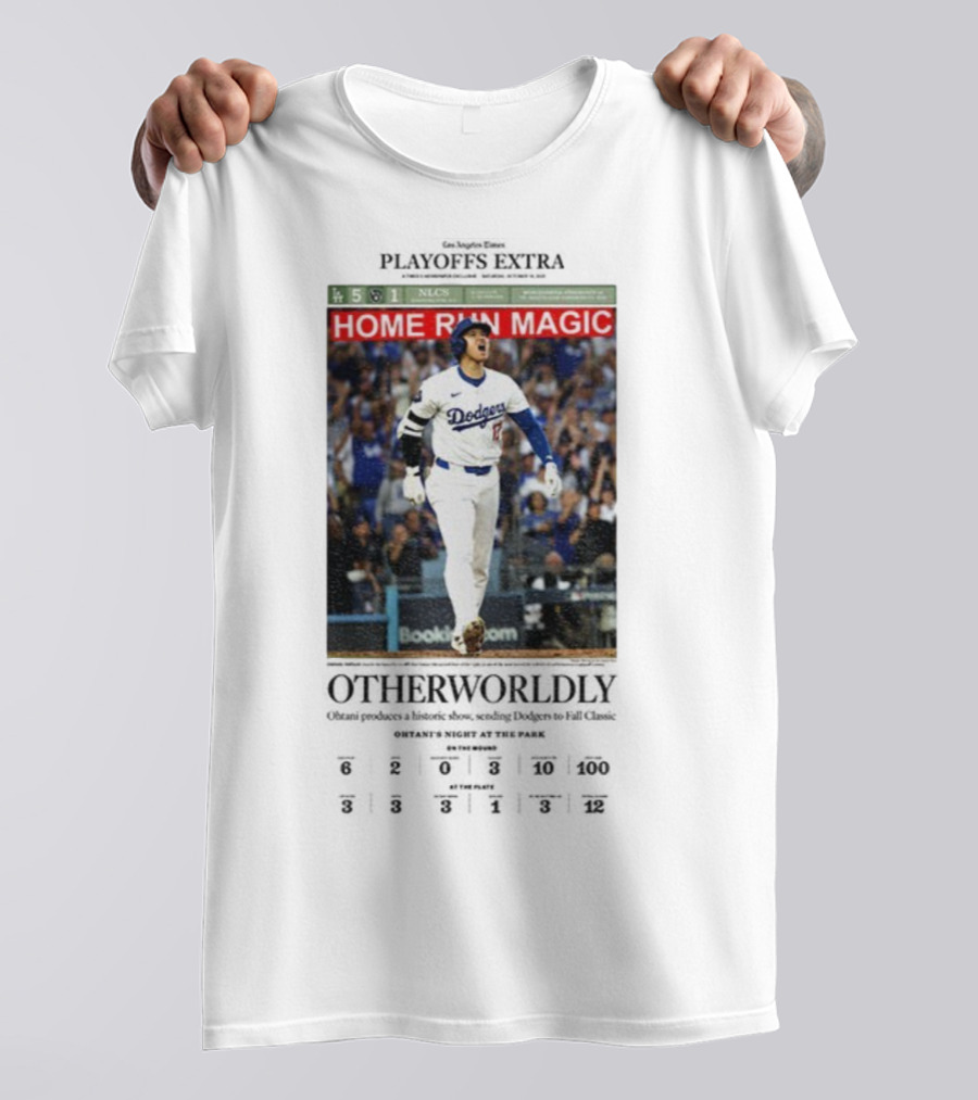 Dodgers NLCS Playoff Extra Shohei Ohtani Home Run Magic 2025 Victory Highlights T-Shirt