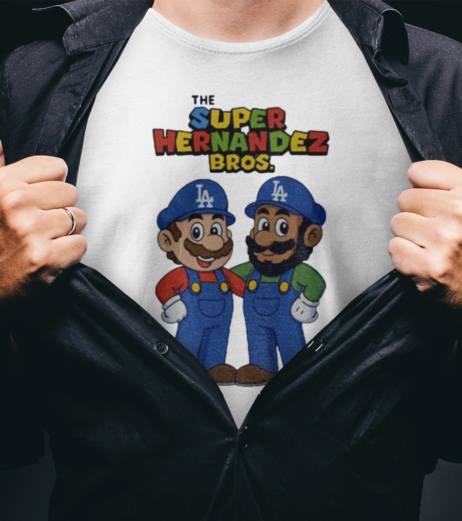The Super Hernandez Bros LA Baseball Theme T-Shirt