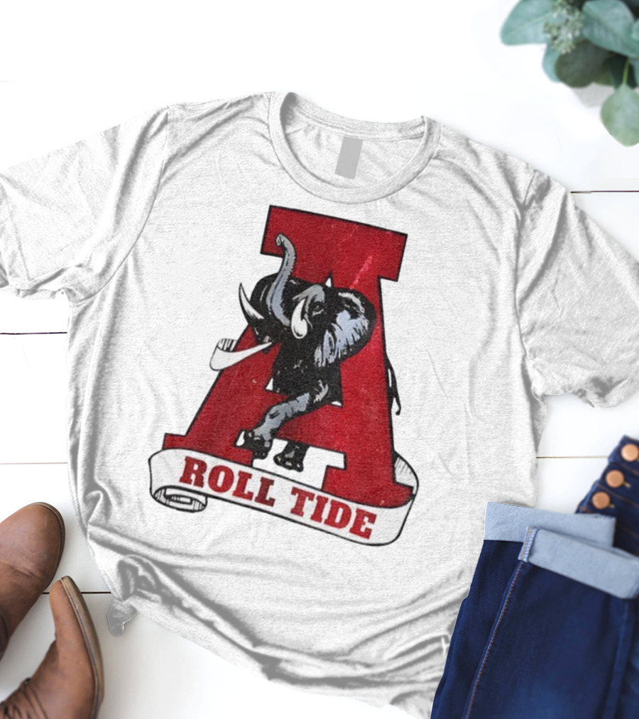 Vintage Roll Tide Alabama Crimson Tide Elephant Retro A T-Shirt