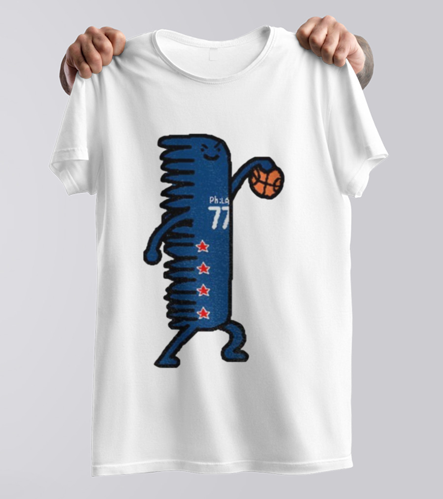 V.J. Edgecombe Phila 77 Philadelphia 76ers Basketball Character T-Shirt