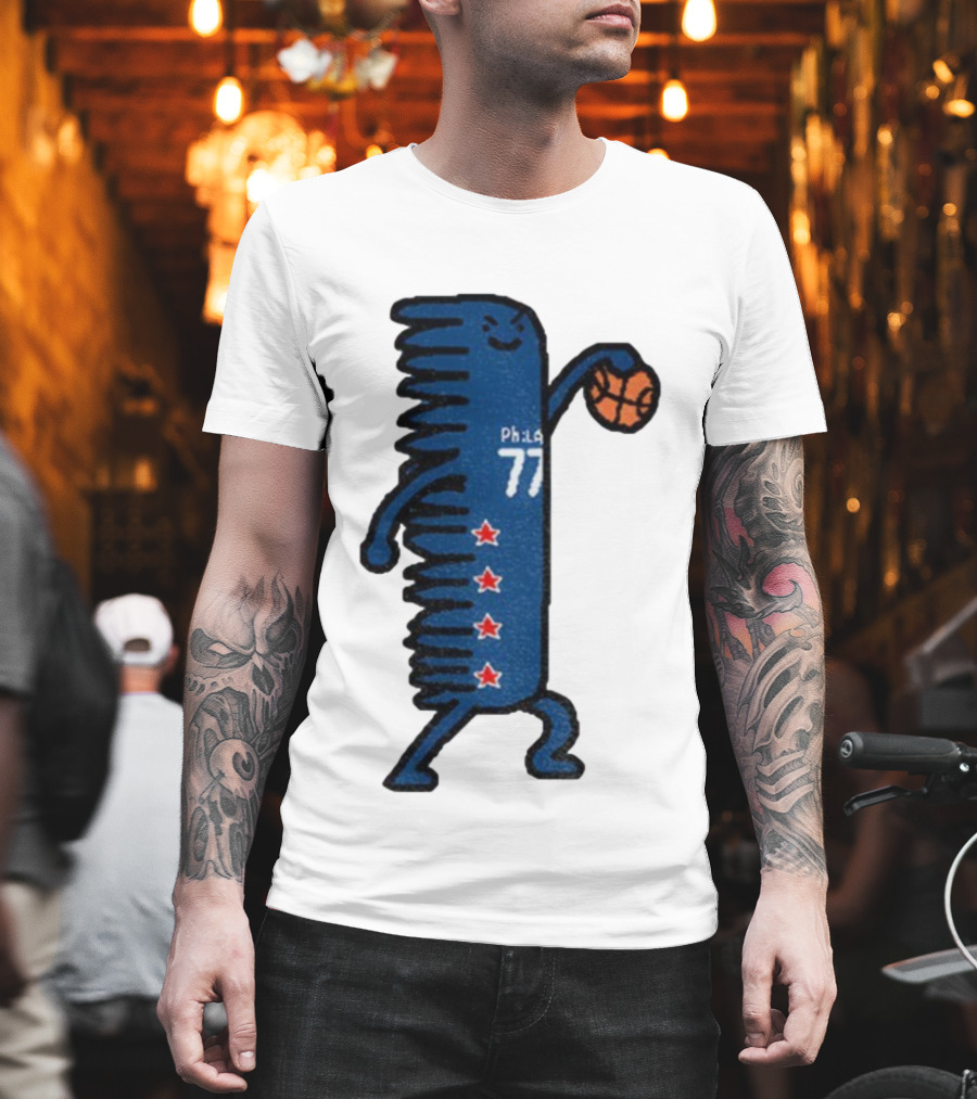 V.J. Edgecombe Phila 77 Philadelphia 76ers Basketball Character T-Shirt