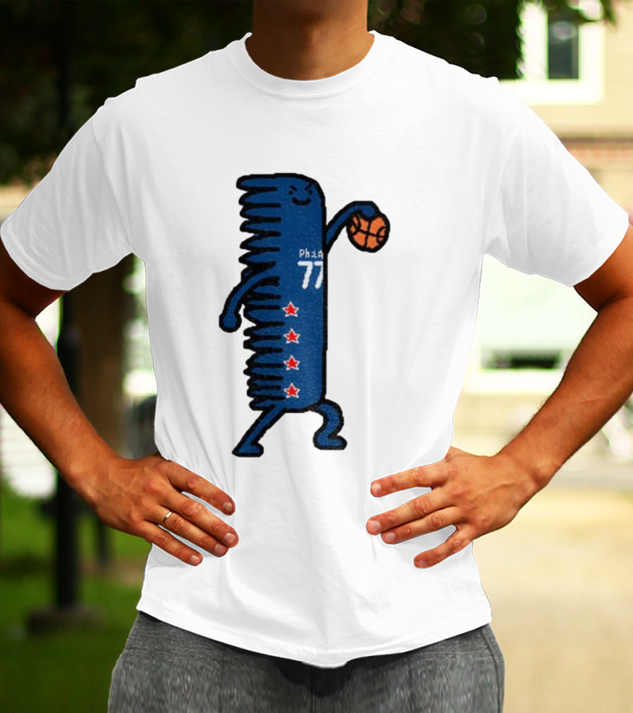 V.J. Edgecombe Phila 77 Philadelphia 76ers Basketball Character T-Shirt