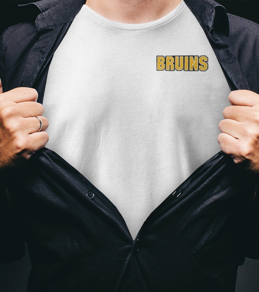 Boston Bruins Vintage History Bold Black And Yellow Nostalgia T-Shirt