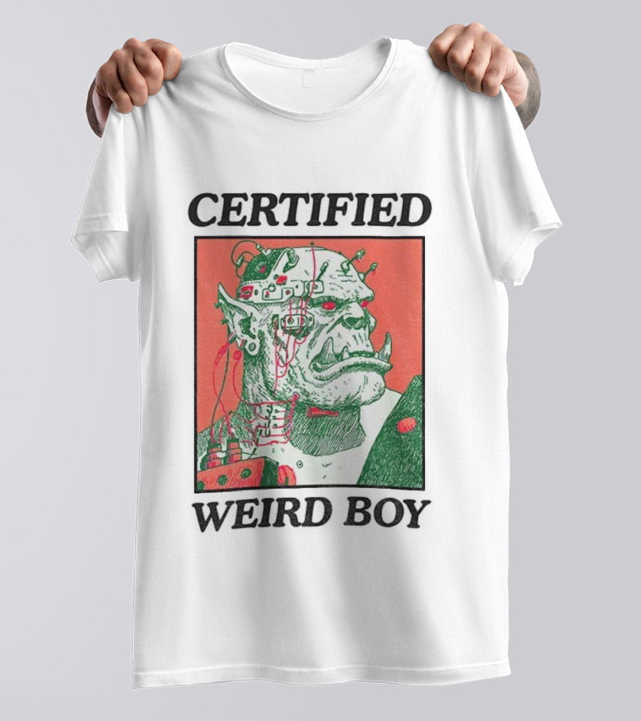 Certified Weirdboy Goblins Greenskins Orc Cyberpunk Art T-Shirt
