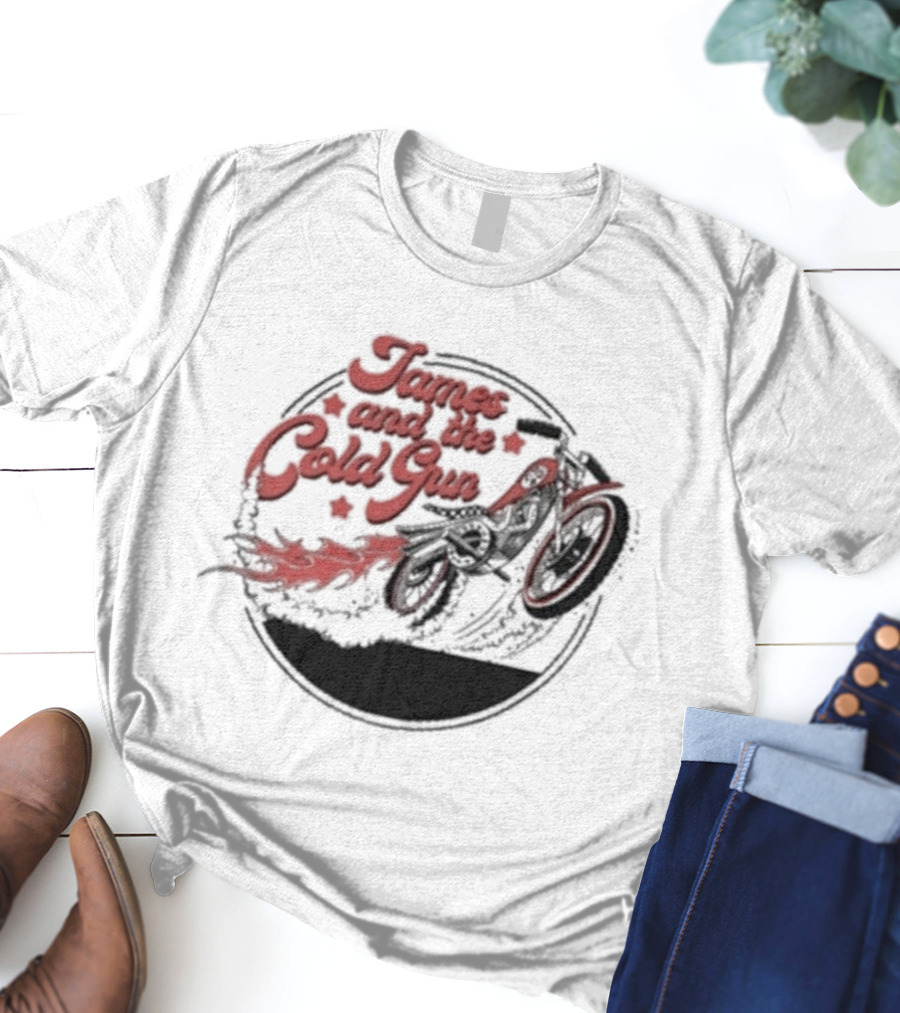 James And The Cold Gun Cut The Breaks Motor Bike T-Shirt