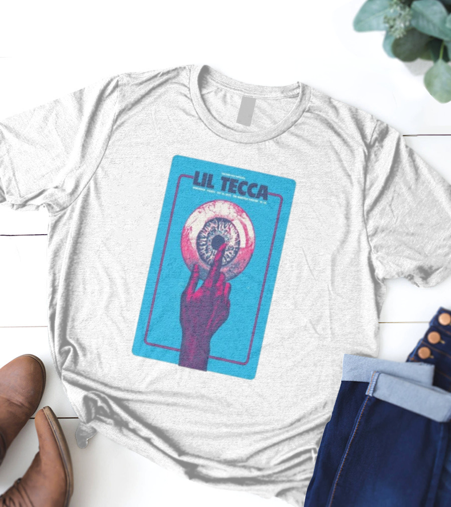Lil Tecca Live At The Warfield Theatre San Francisco Oct 21 2025 Hand Eye Iconography T-Shirt