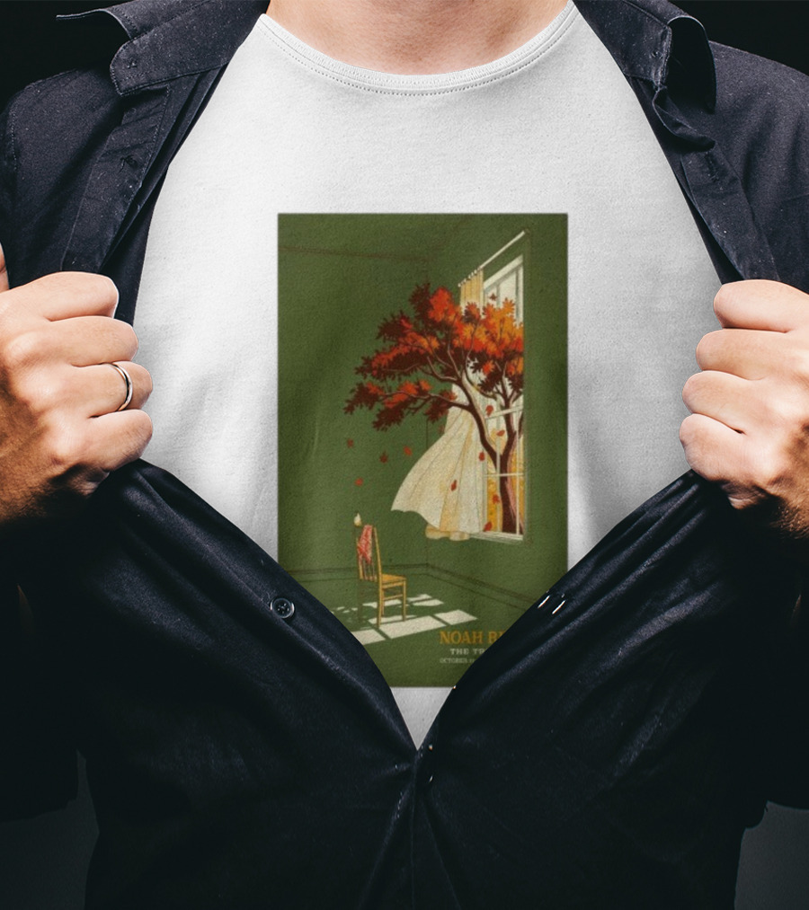 Noah Rinker The Troubadour Los Angeles Oct 21 2025 Autumn Tree Window Scene T-Shirt