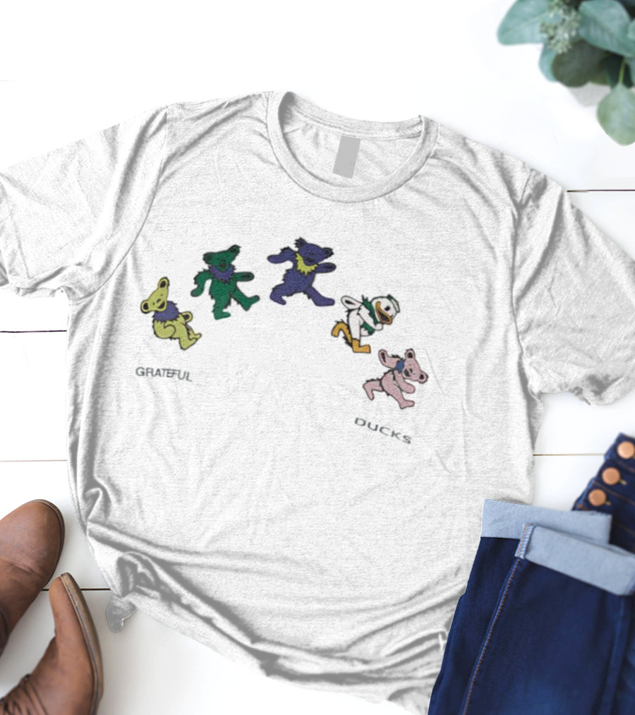 Oregon Ducks Grateful Dead Dancing Bears Grateful Ducks T-Shirt