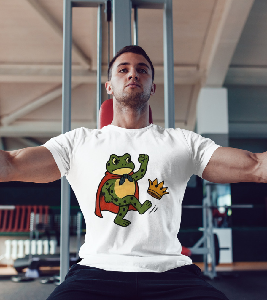 Portland Frog No Kings In America Anti Trump Kicking Crown T-Shirt