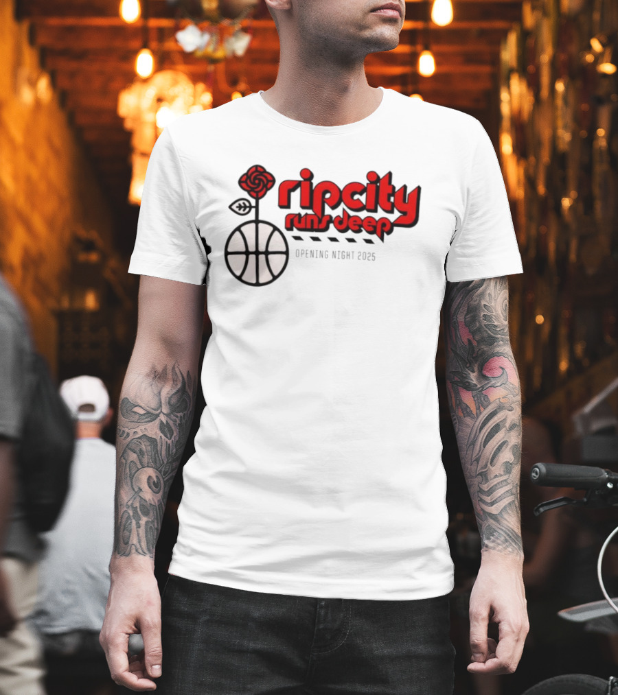 Ripcity Runs Deep Portland Trail Blazers Opening Night 2025 T-Shirt