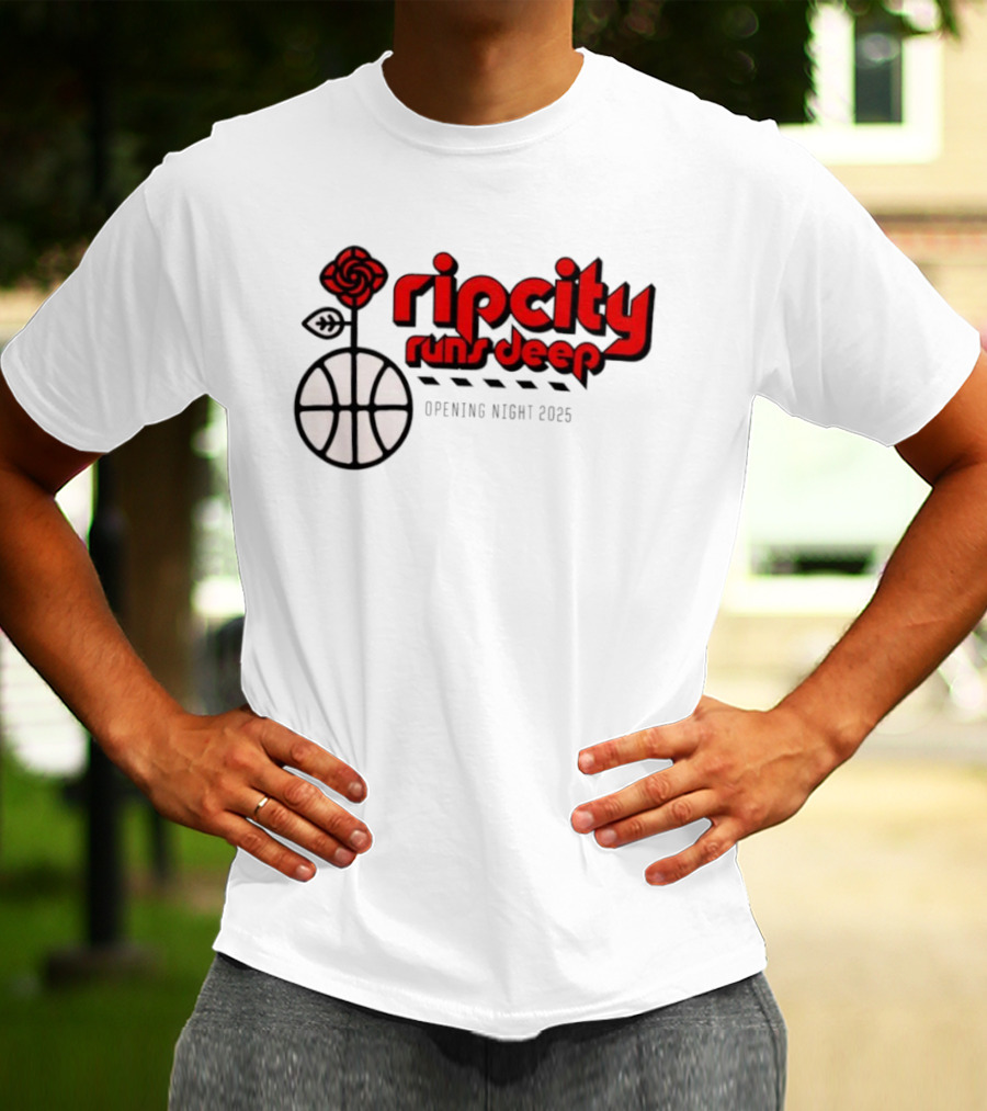 Ripcity Runs Deep Portland Trail Blazers Opening Night 2025 T-Shirt