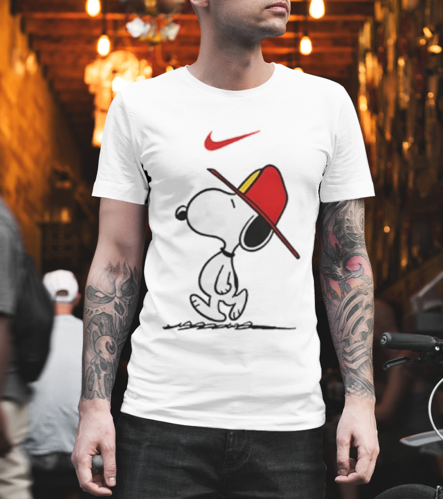 Snoopy Firefighter Nike Once Upon A Time I Was Innocent Then I Joined The Fire Department T-Shirt