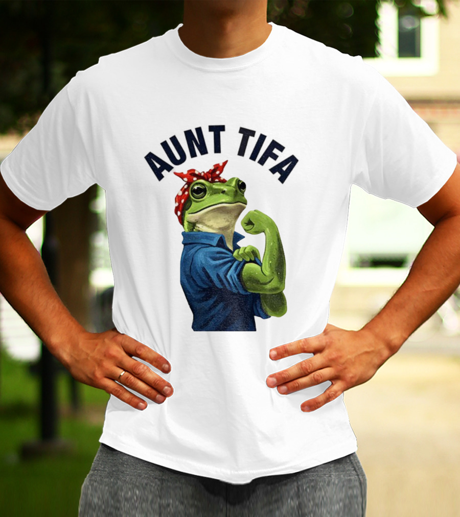 Aunt Tifa Rosie The Riveter Frog Meme Resist T-Shirt