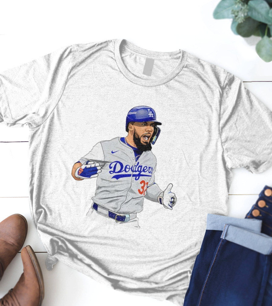 Dodgers Teoscar Hernández Baseball Los Angeles Signature Edition T-Shirt
