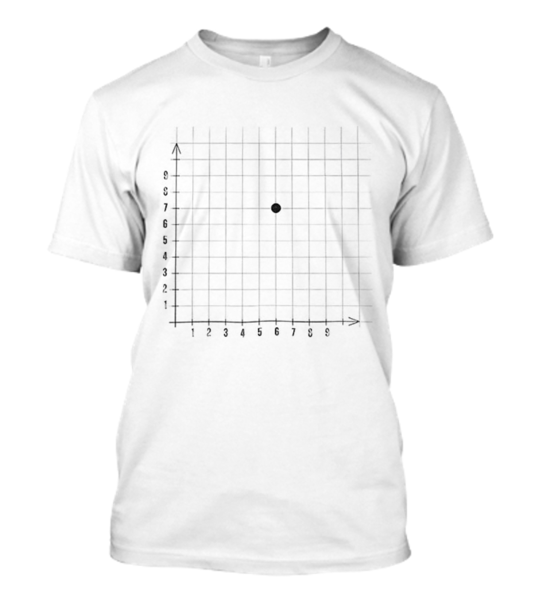 Coordinate Plane Math Joke Teacher Humor Quadrant 1 6 7 T-Shirt