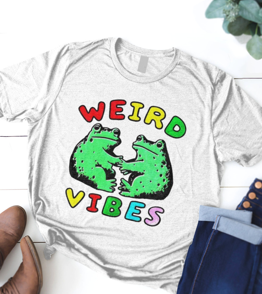 Weird Vibes Funny Frog Cottagecore Toad T-Shirt
