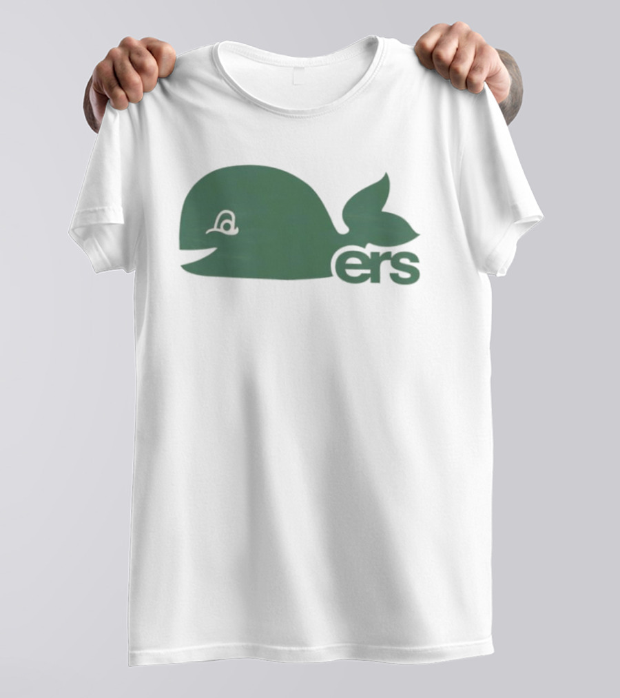 Whalers Retro Whale Tail Design With Whale And 'ers T-Shirt