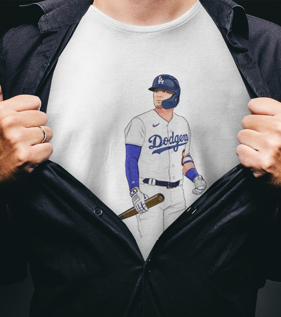 Kiké Hernández Los Angeles Dodgers #18 Baseball Player Illustration T-Shirt