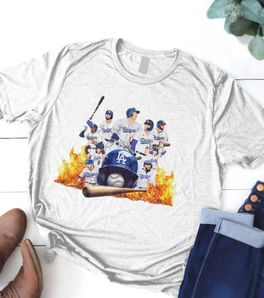 Los Angeles Dodgers 2025 MLB Champions Team Players Baseball T-Shirt