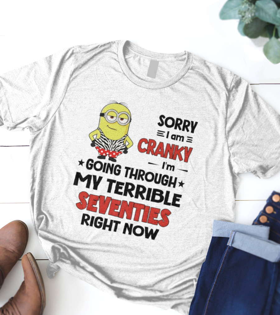 Sorry I Am Cranky Going Through My Terrible Seventies Minion T-Shirt