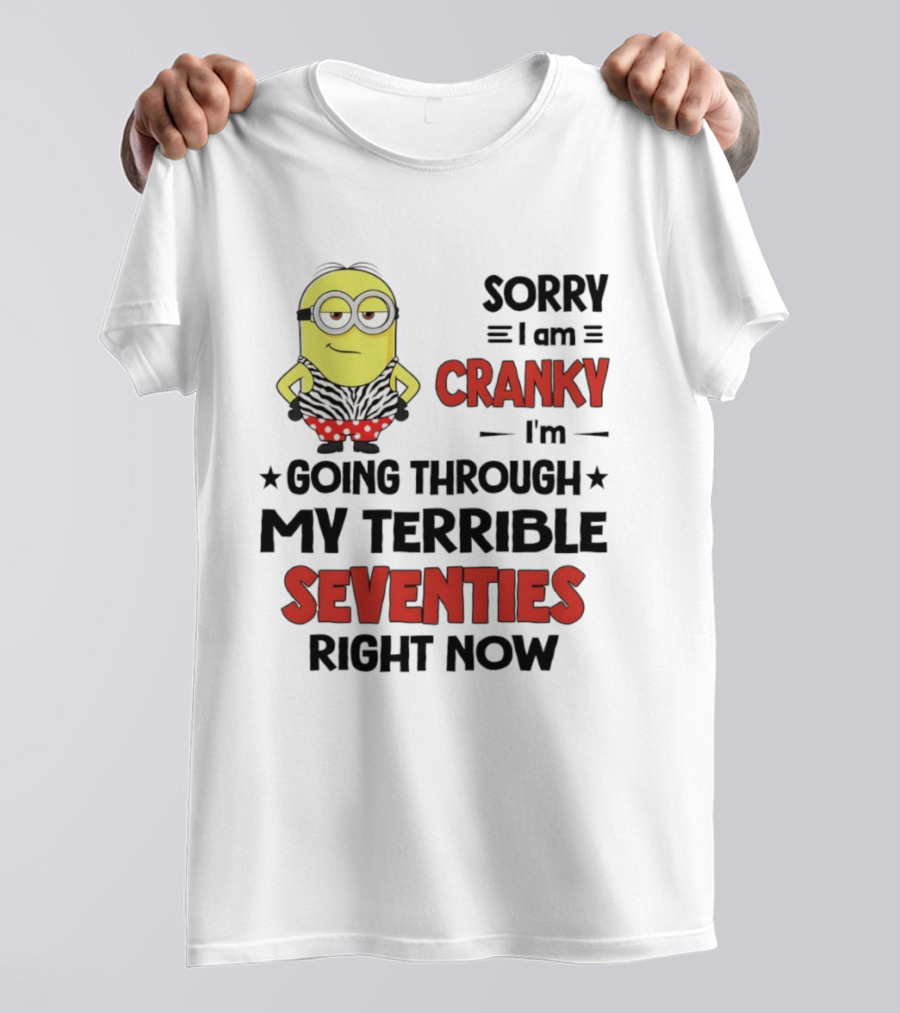 Sorry I Am Cranky Going Through My Terrible Seventies Minion T-Shirt